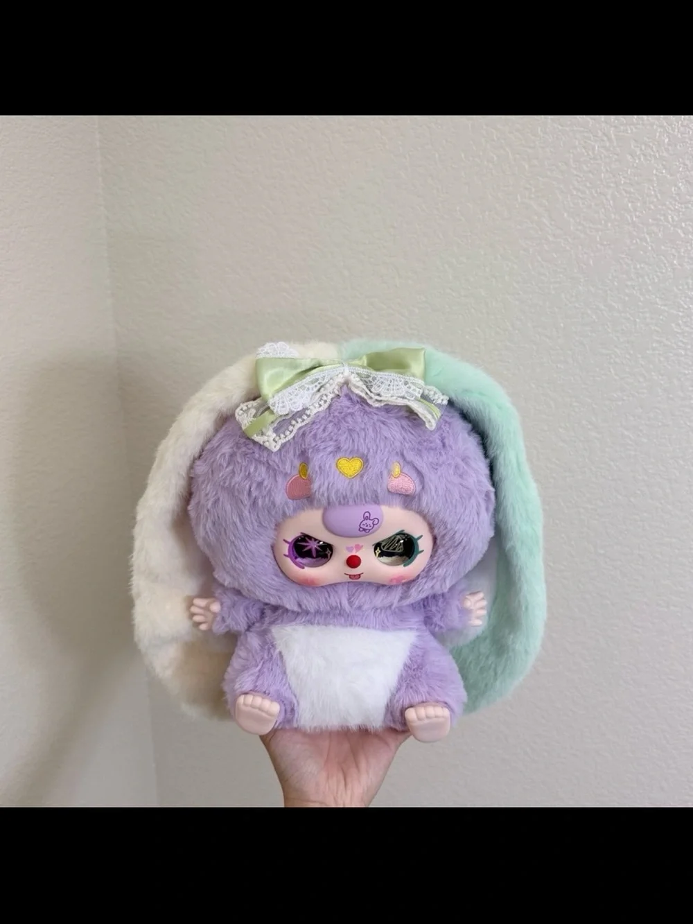 Plush Bunny-Ear Doll in Lavender and Mint - Kids Accessories 400 baby three secr